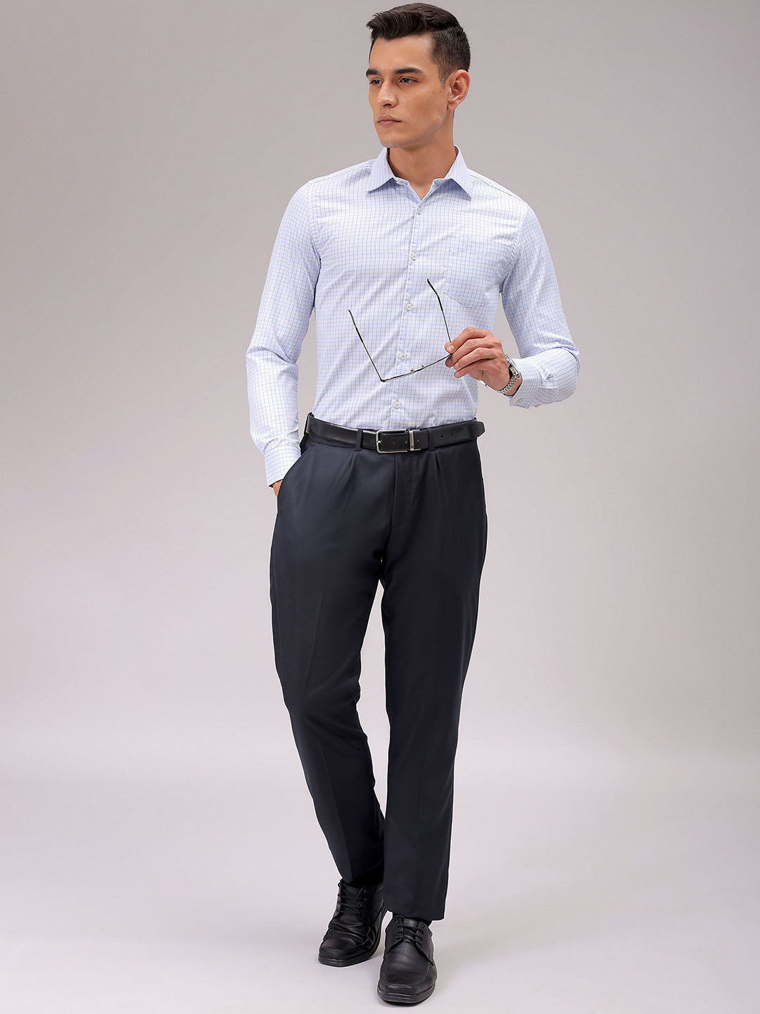 Men's Slim Fit Checked Formal Shirt