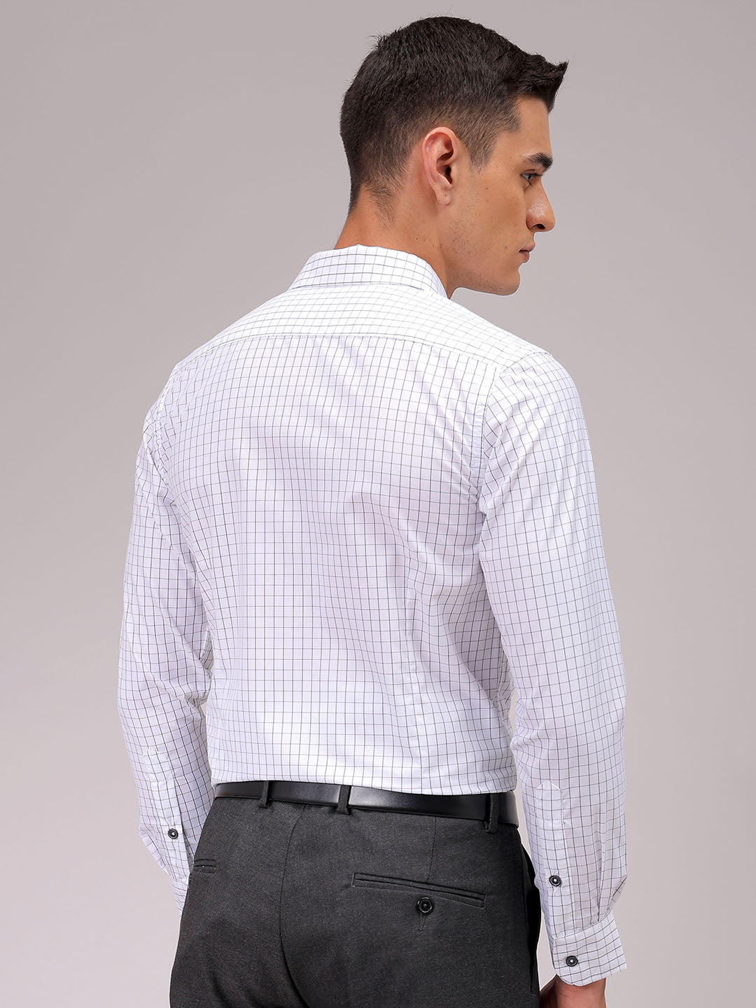 Men's Slim Fit Checked Formal Shirt