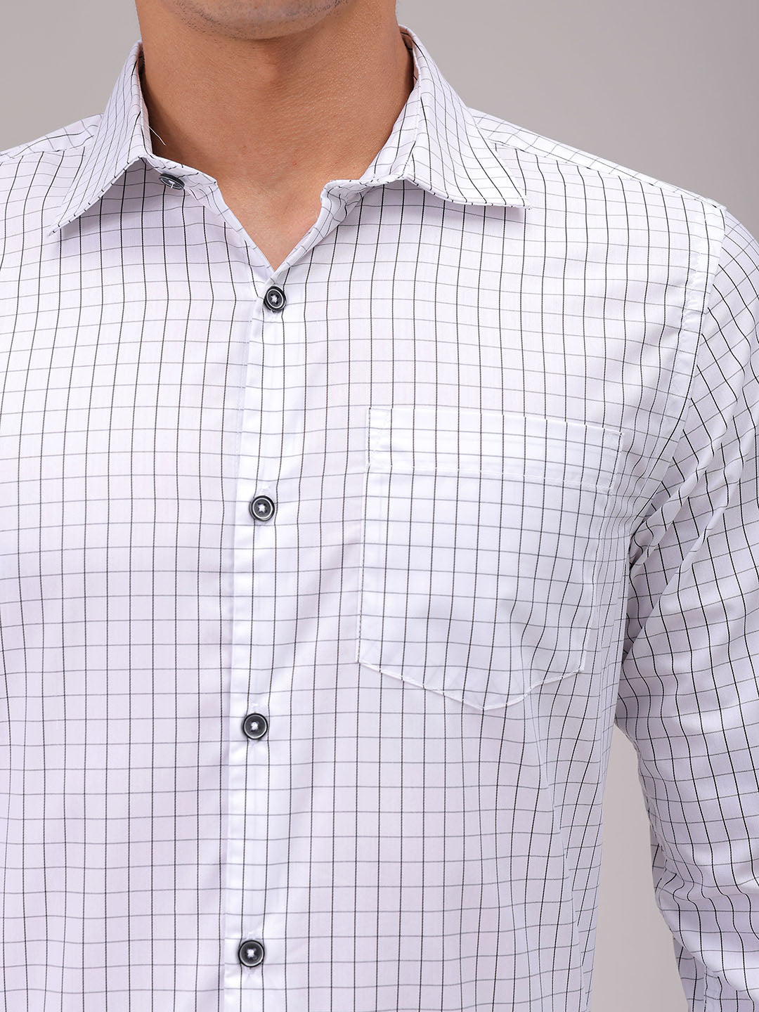 Men's Slim Fit Checked Formal Shirt