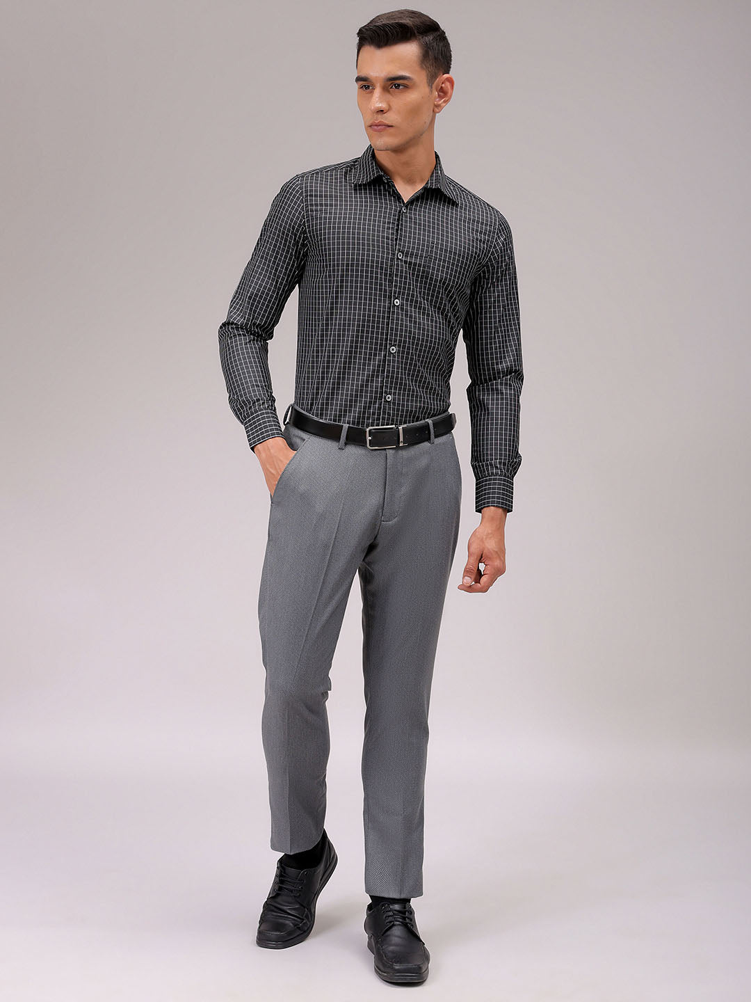 Men's Slim Fit Checked Formal Shirt