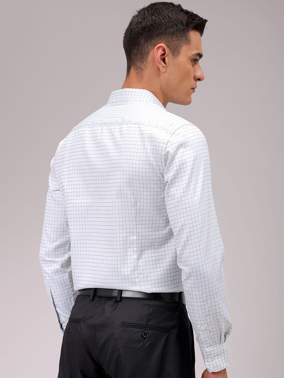 Men's Slim Fit Checked Formal Shirt