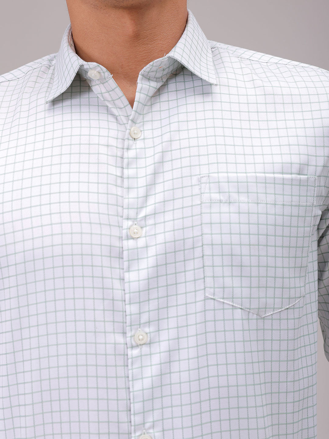 Men's Slim Fit Checked Formal Shirt