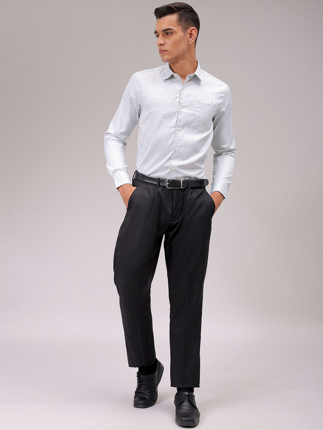 Men's Slim Fit Checked Formal Shirt