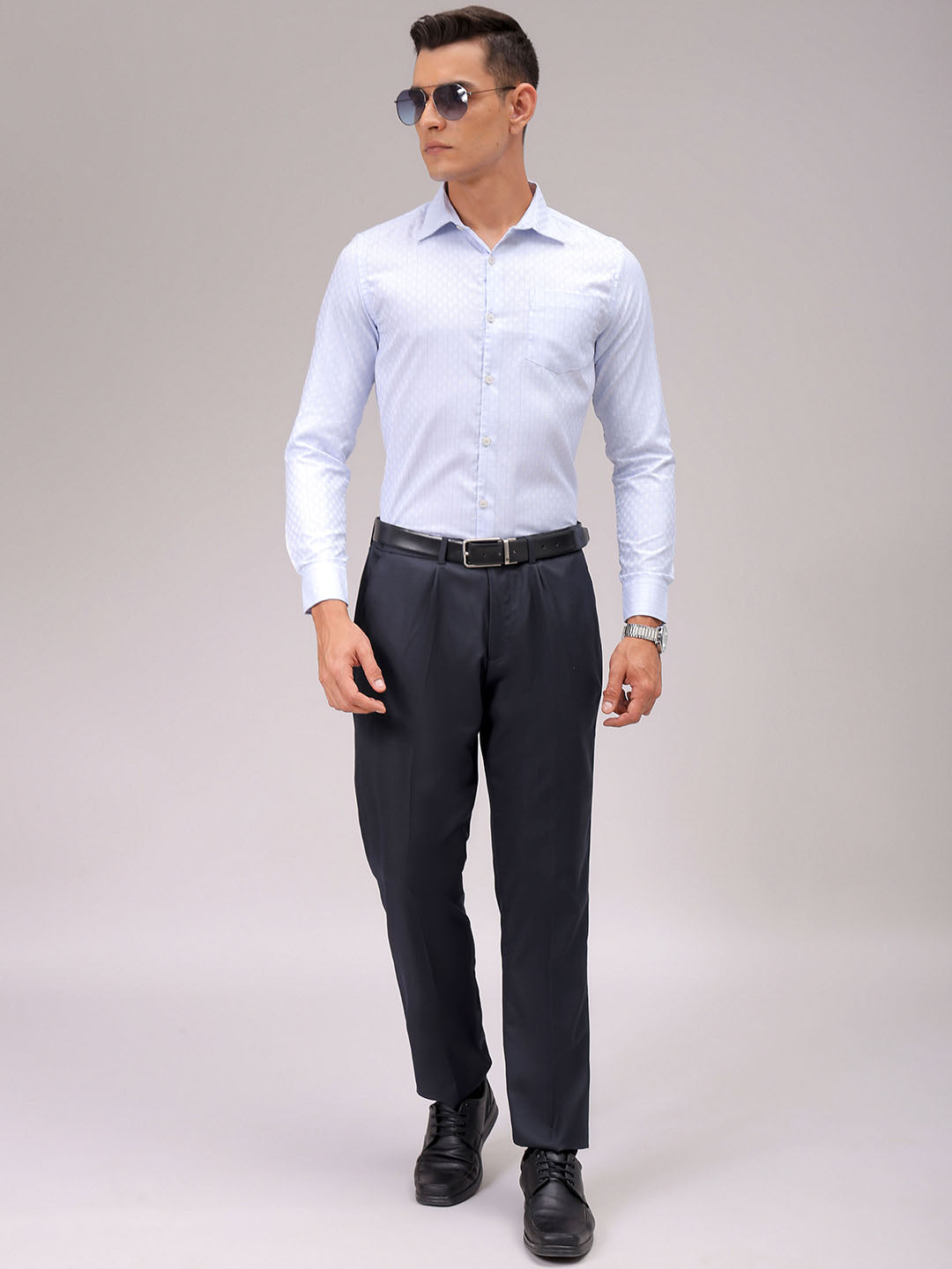 Men's Slim Fit Checked Formal Shirt