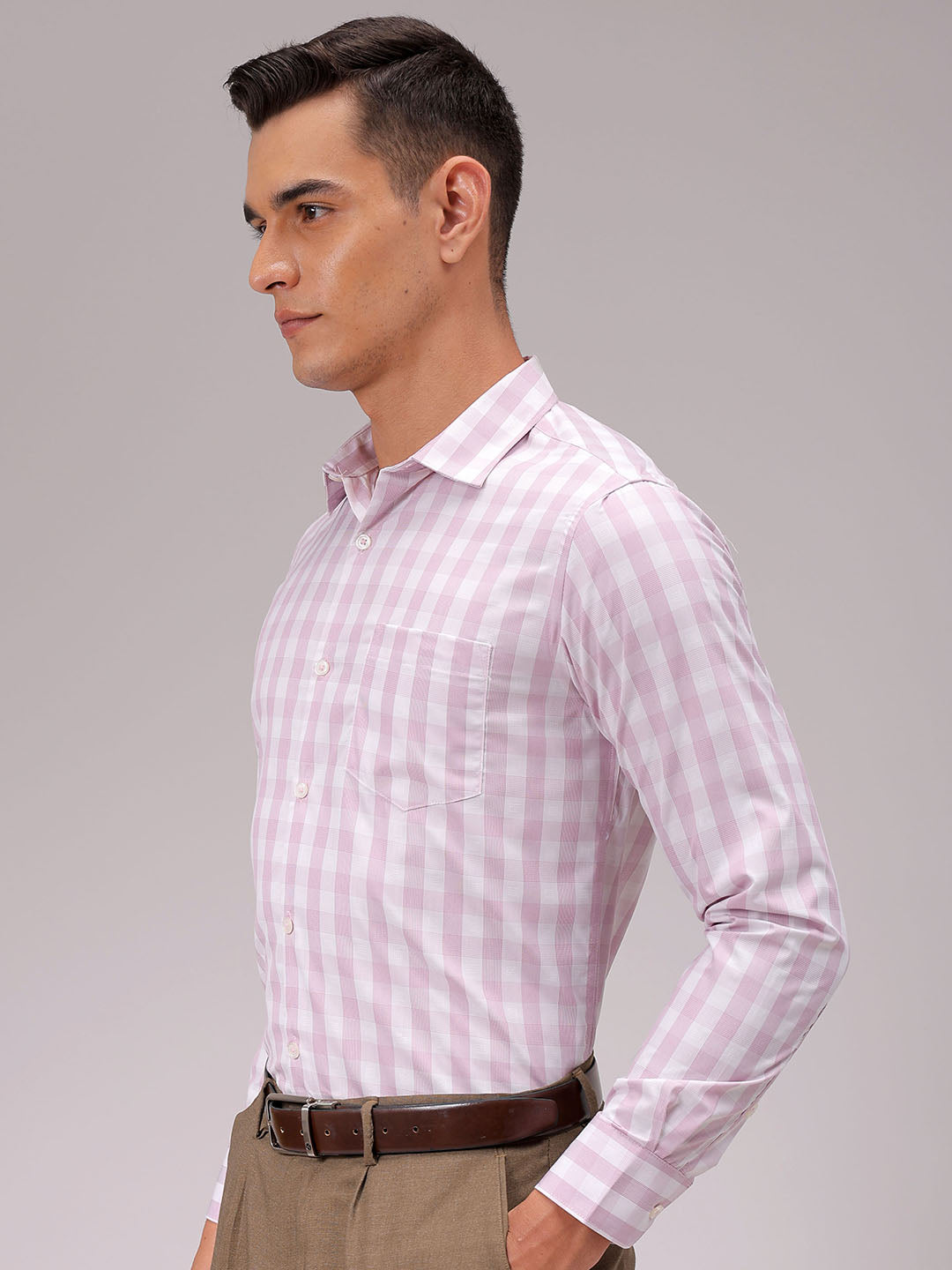 Men's Slim Fit Checked Formal Shirt