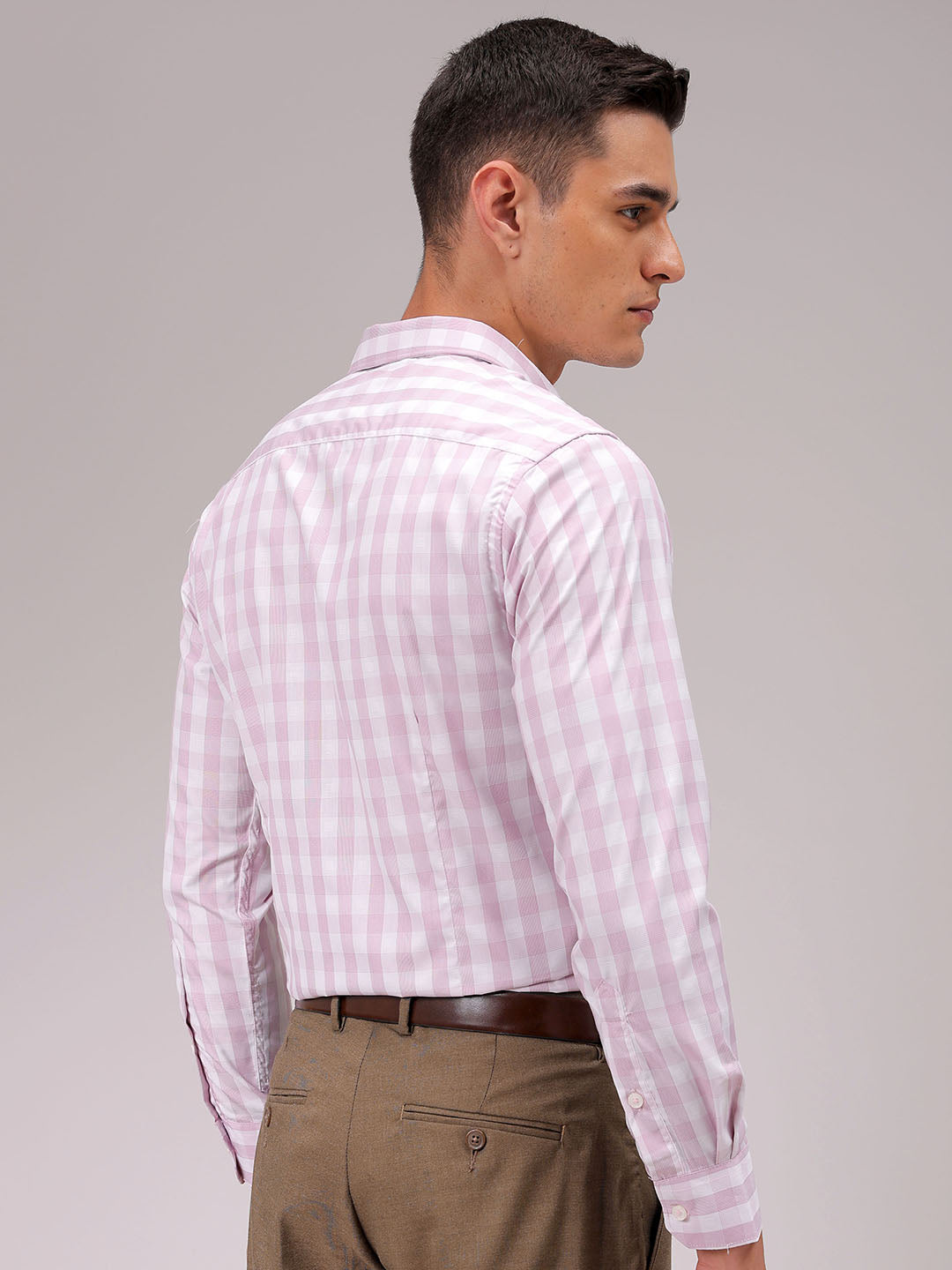 Men's Slim Fit Checked Formal Shirt