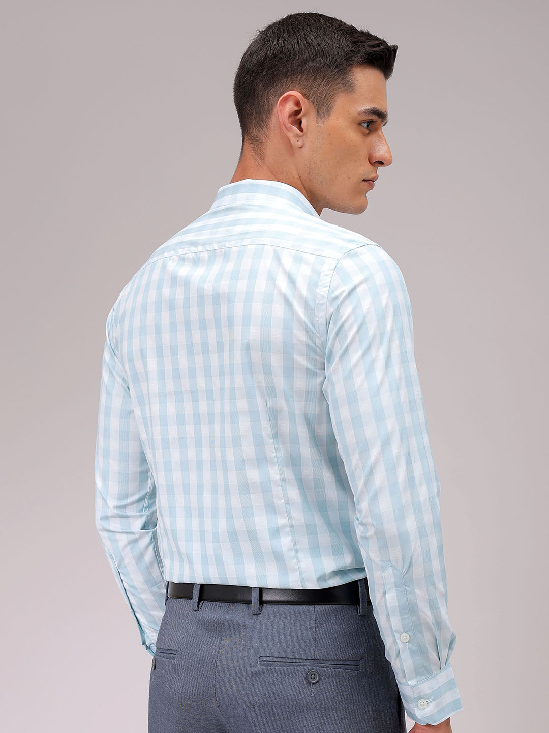 Men's Slim Fit Checked Formal Shirt