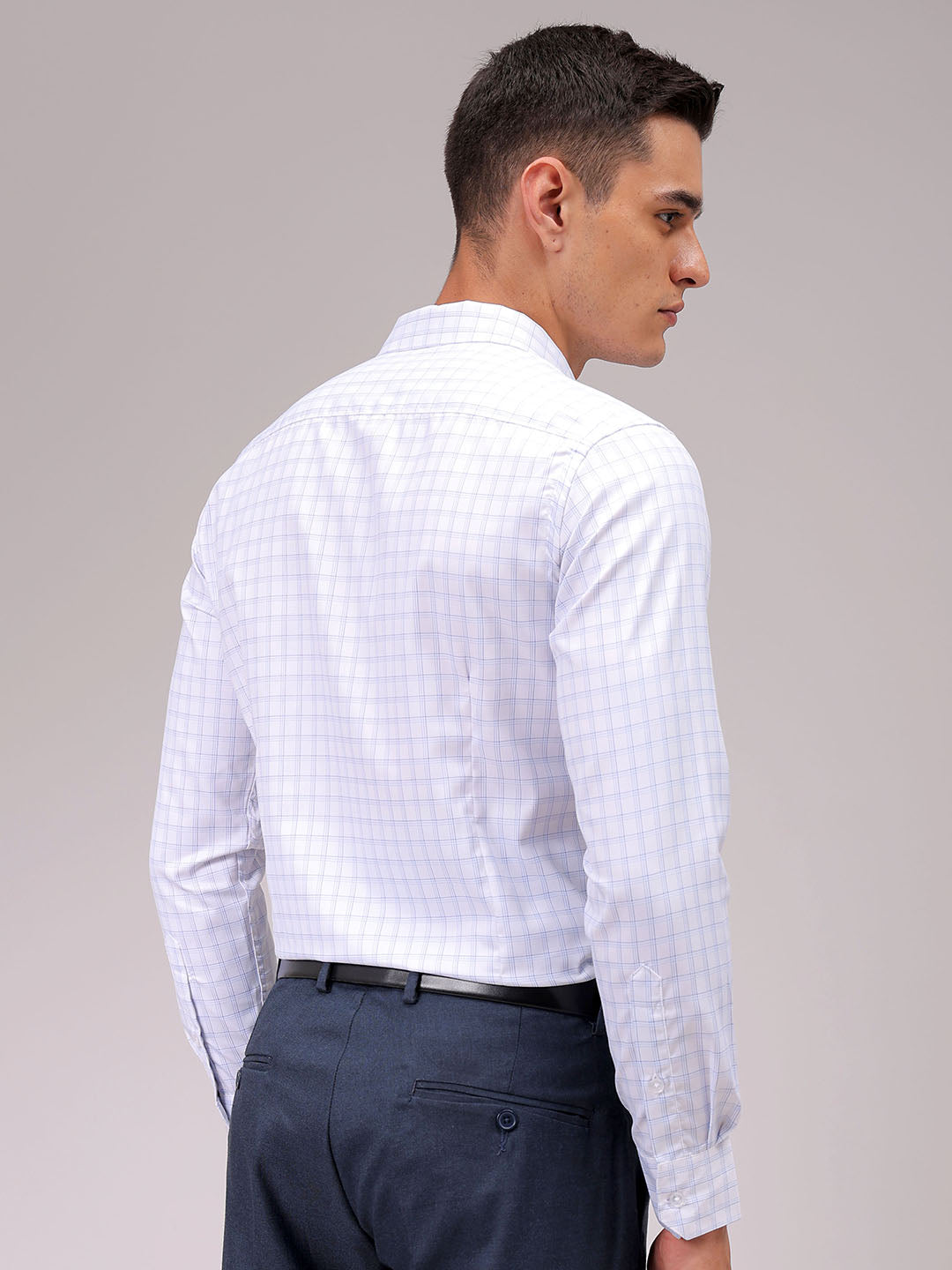 Men's Slim Fit Checked Formal Shirt