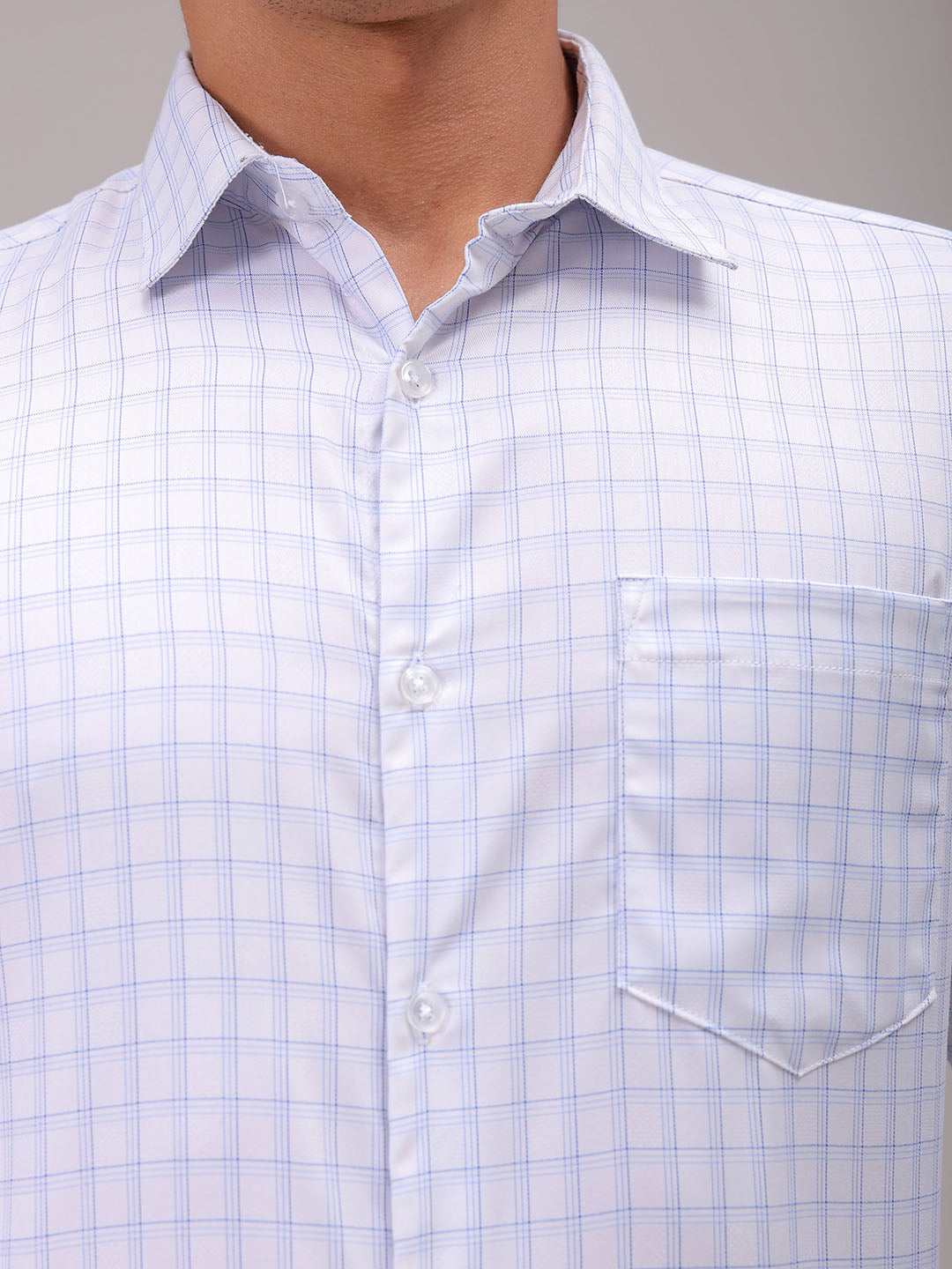 Men's Slim Fit Checked Formal Shirt