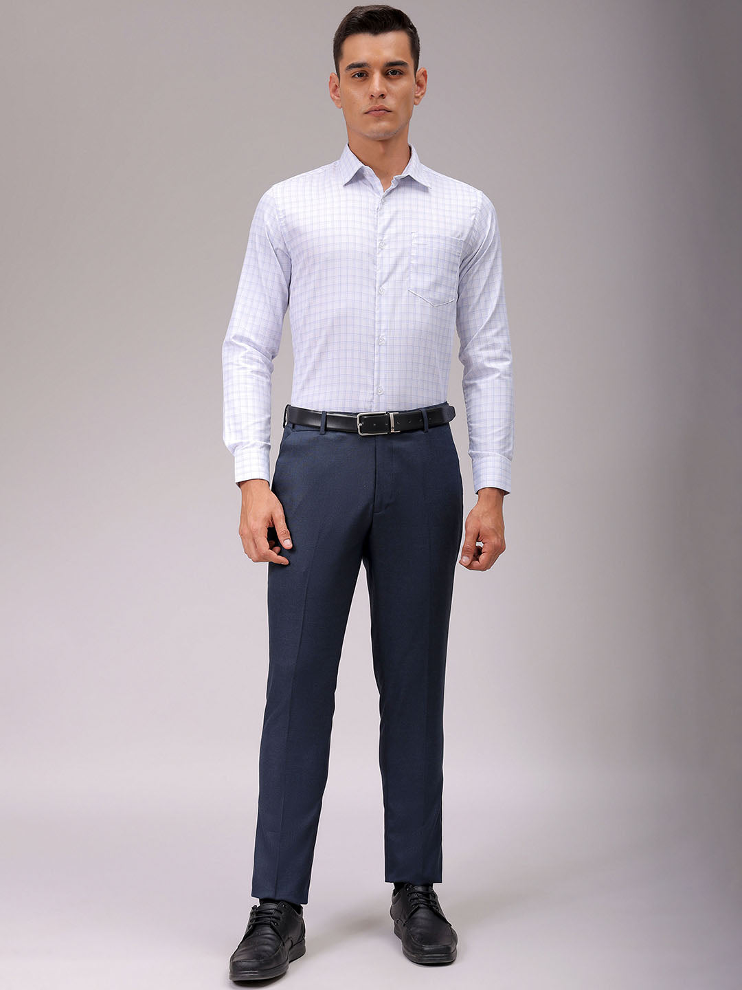 Men's Slim Fit Checked Formal Shirt