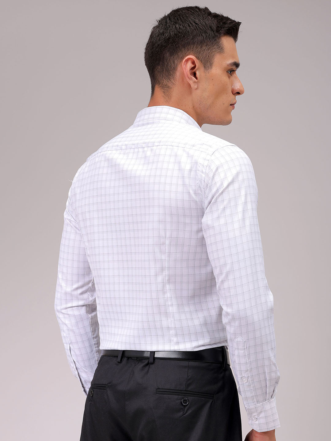 Men's Slim Fit Checked Formal Shirt