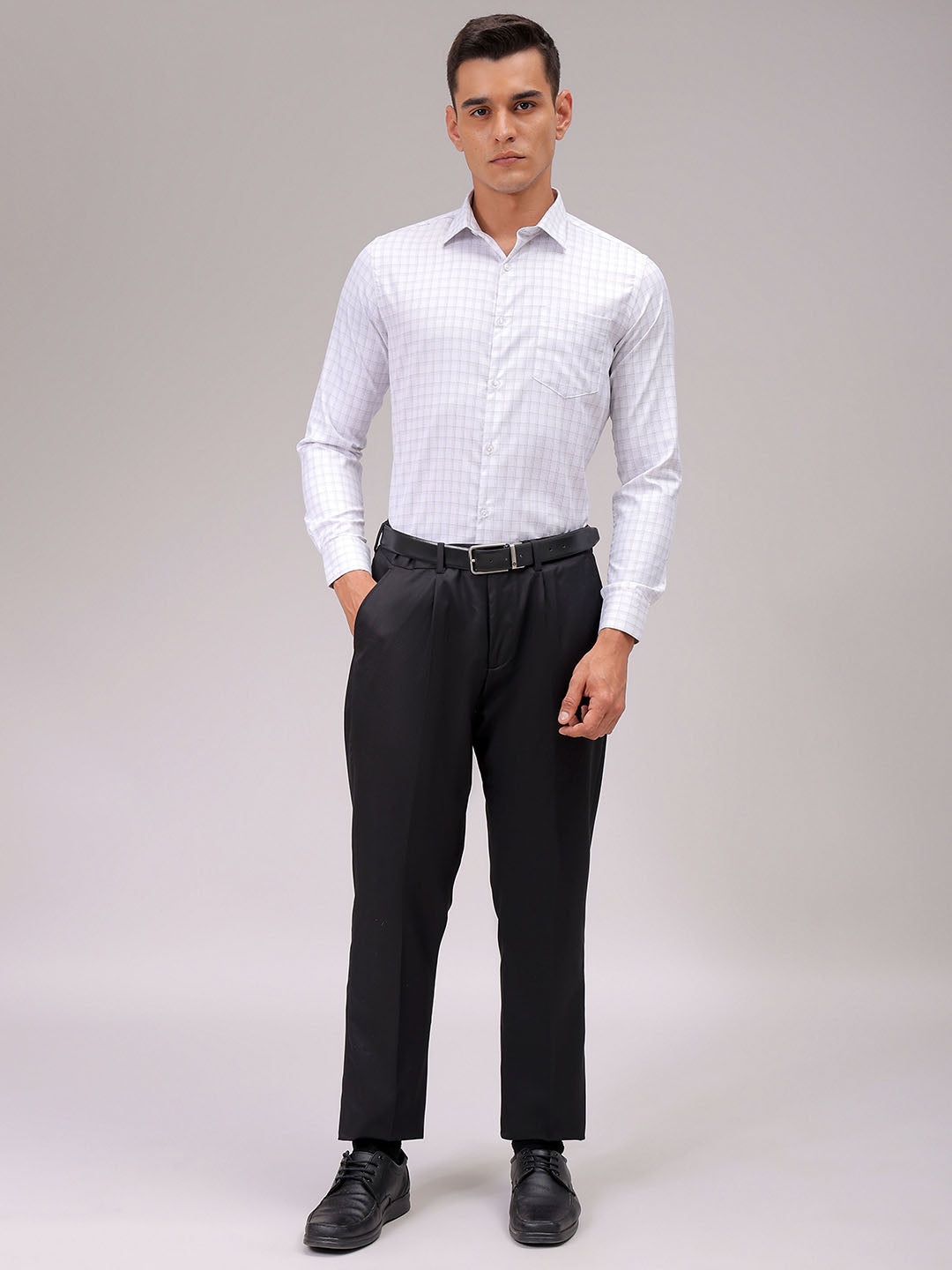 Men's Slim Fit Checked Formal Shirt