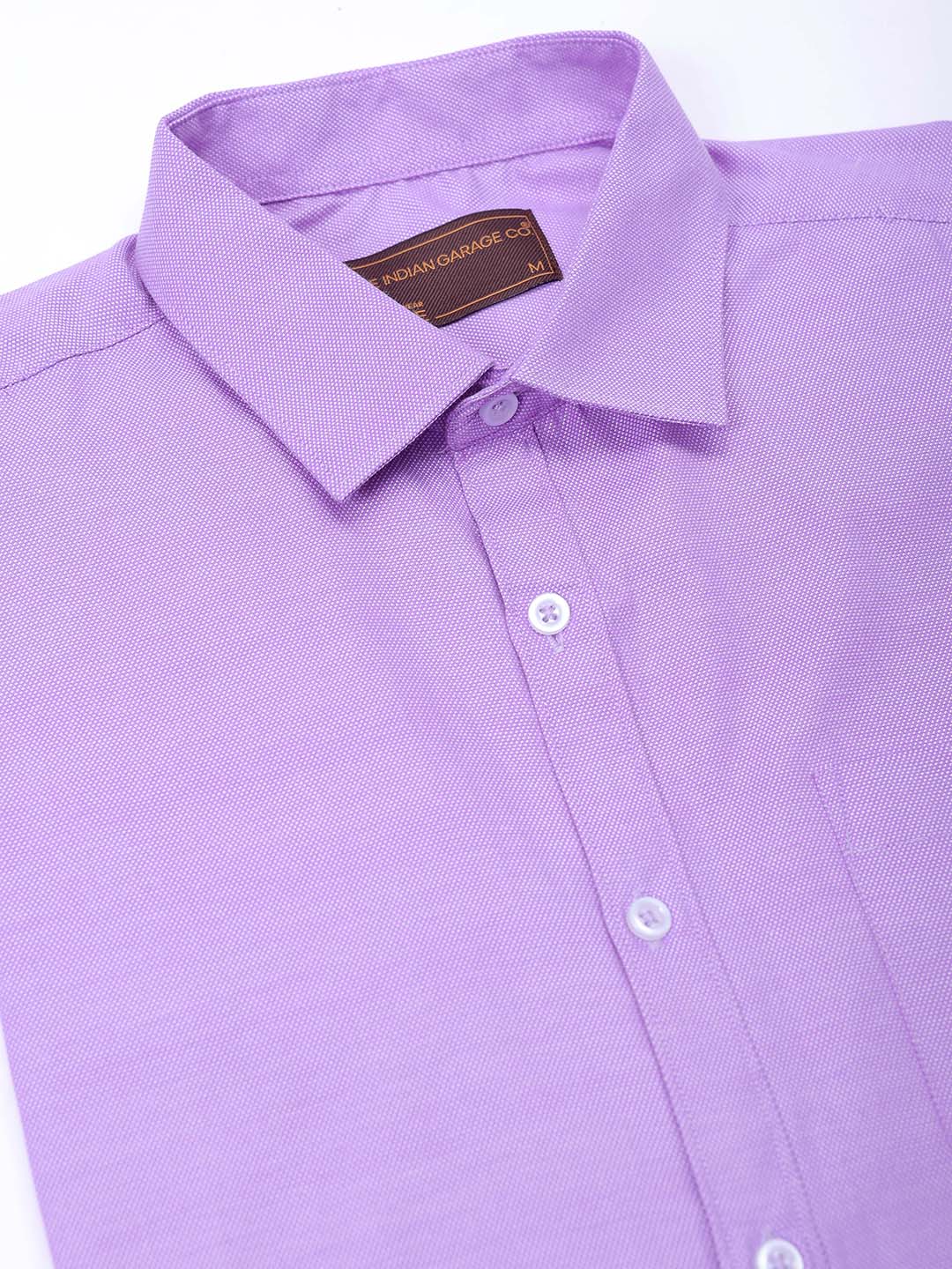 Men's Purple Slim Fit Solid Formal Shirt