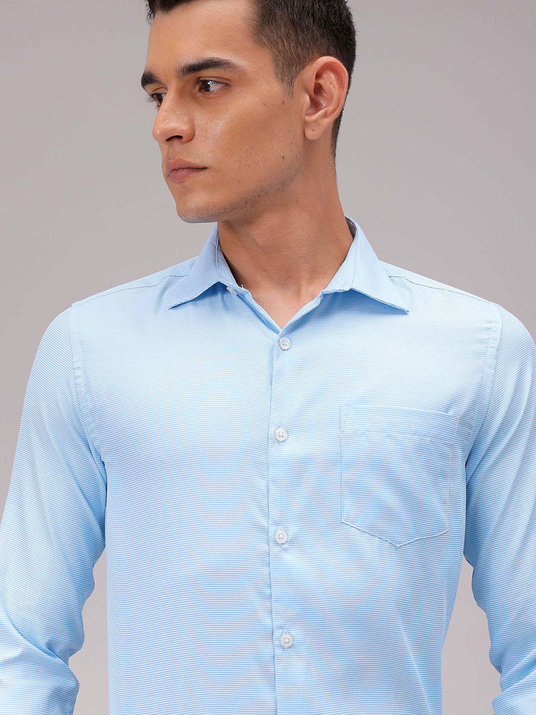 Men's Slim Fit Solid Formal Shirt