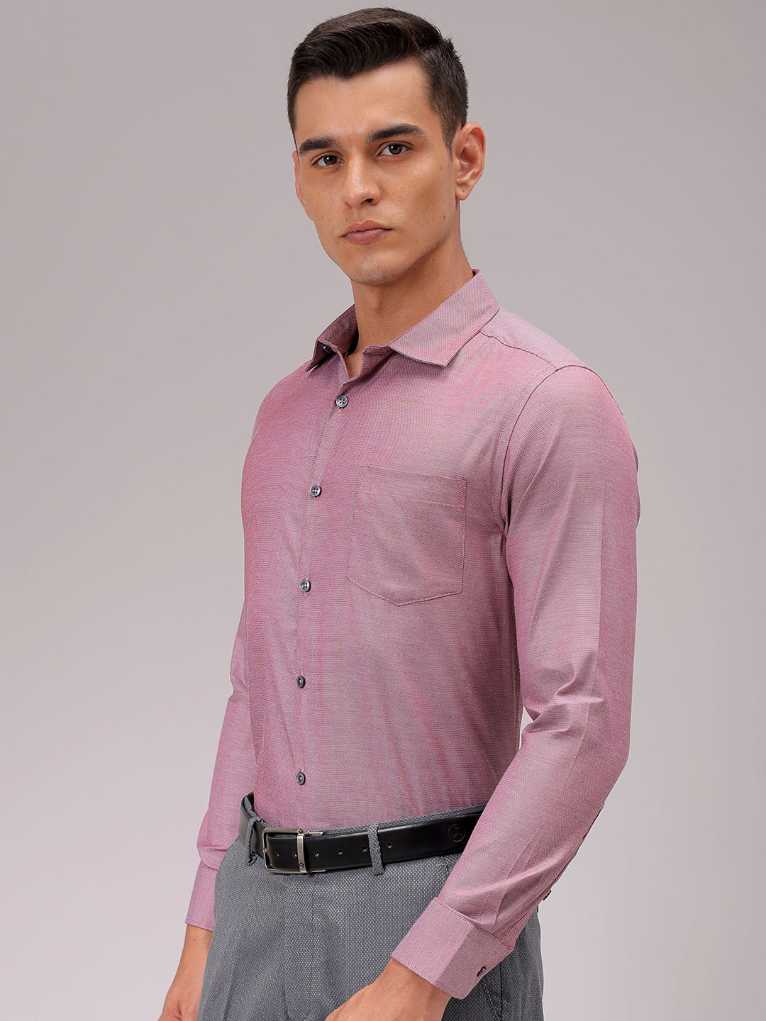 Men's Slim Fit Solid Formal Shirt