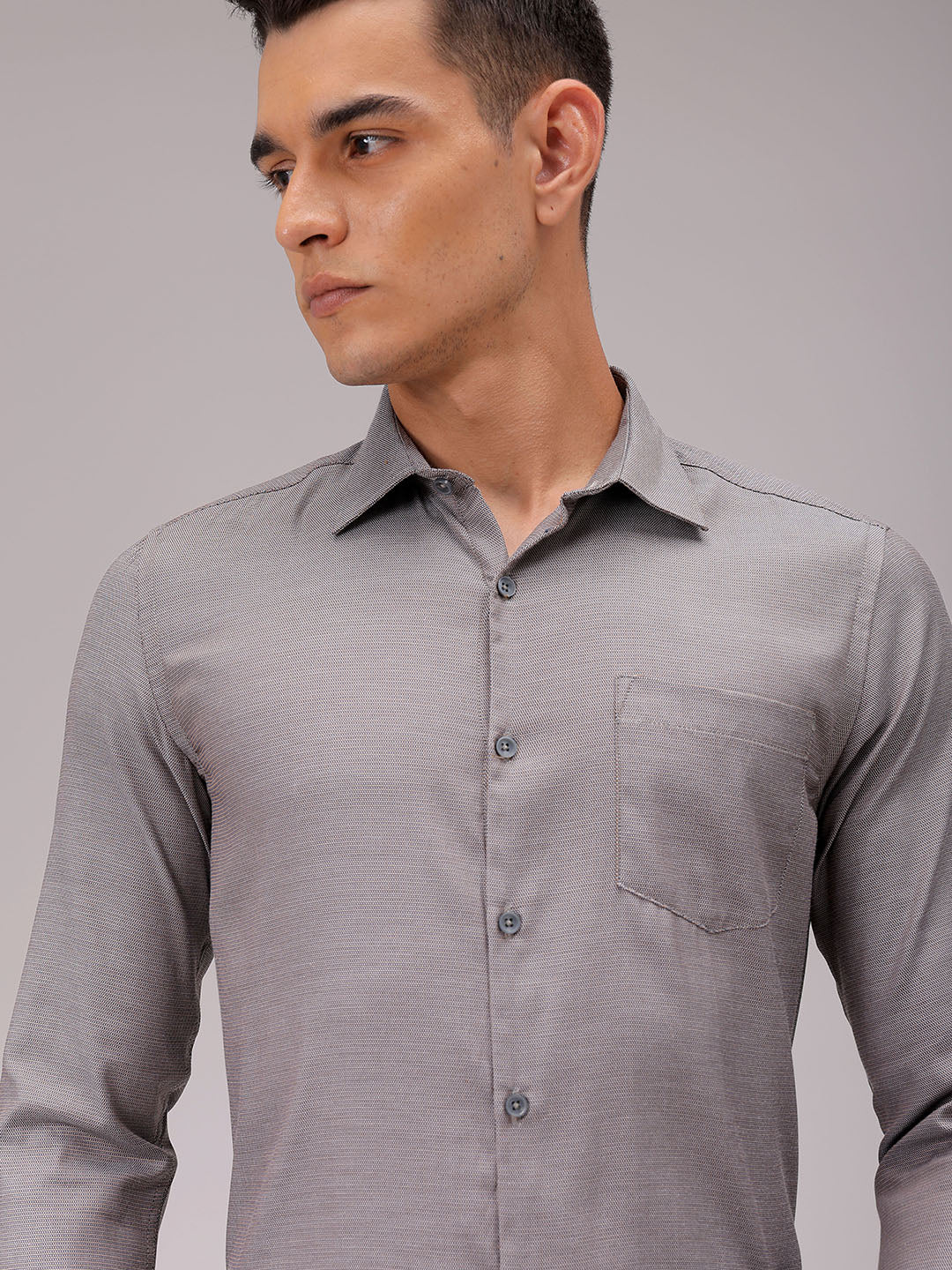 Men's Slim Fit Solid Formal Shirt