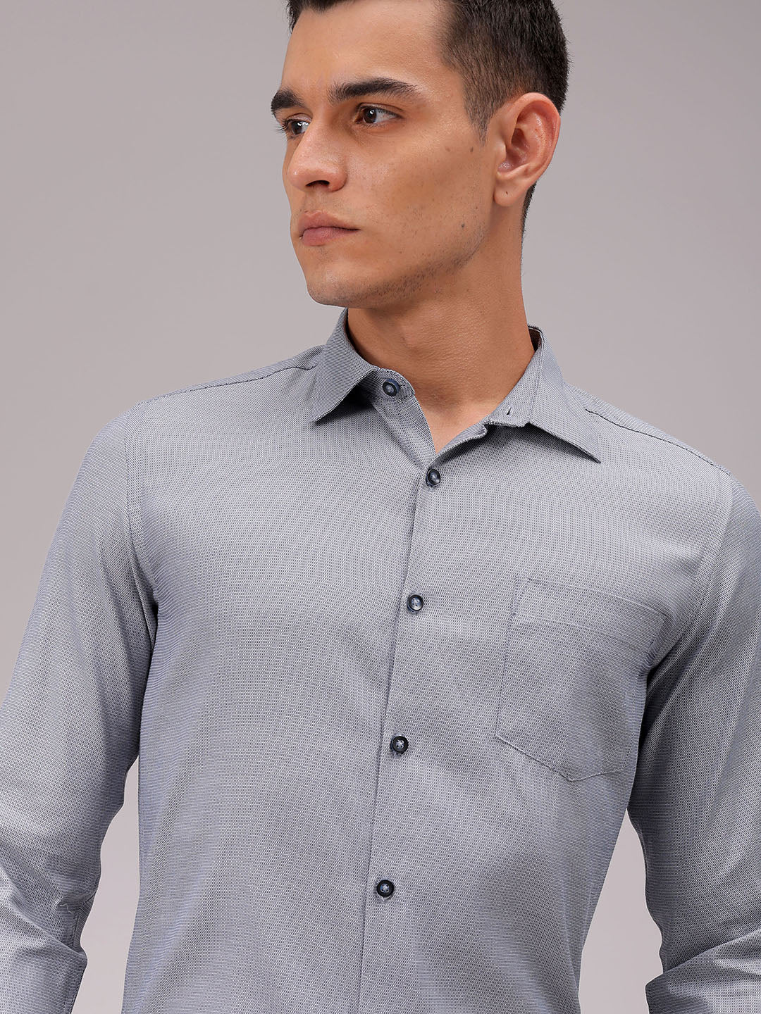 Men's Slim Fit Solid Formal Shirt