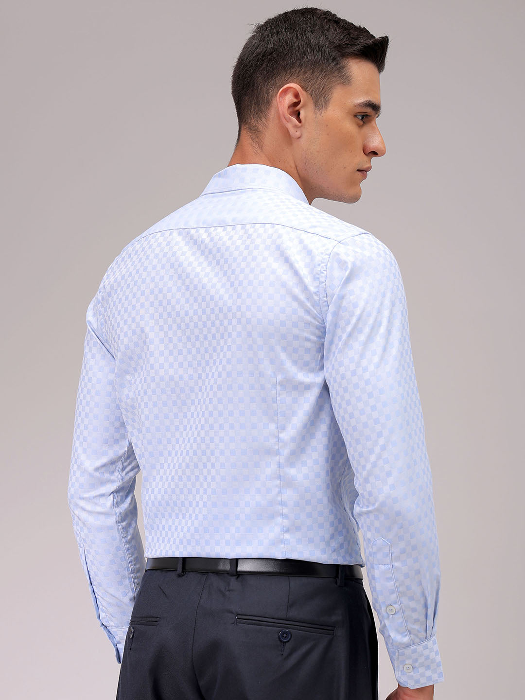 Men's Slim Fit Checked Formal Shirt