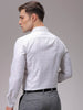 Men's Grey Slim Fit Checked Formal Shirt