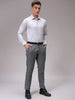 Men's Grey Slim Fit Checked Formal Shirt