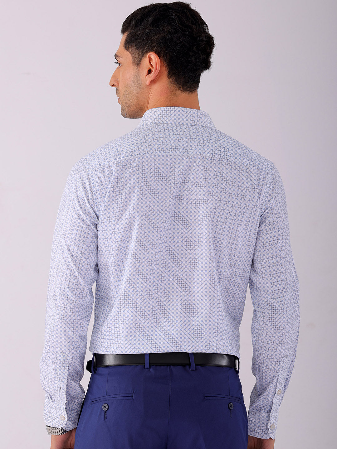 Shop Men's Ditsy Printed Slim Fit Formal Shirt Online.