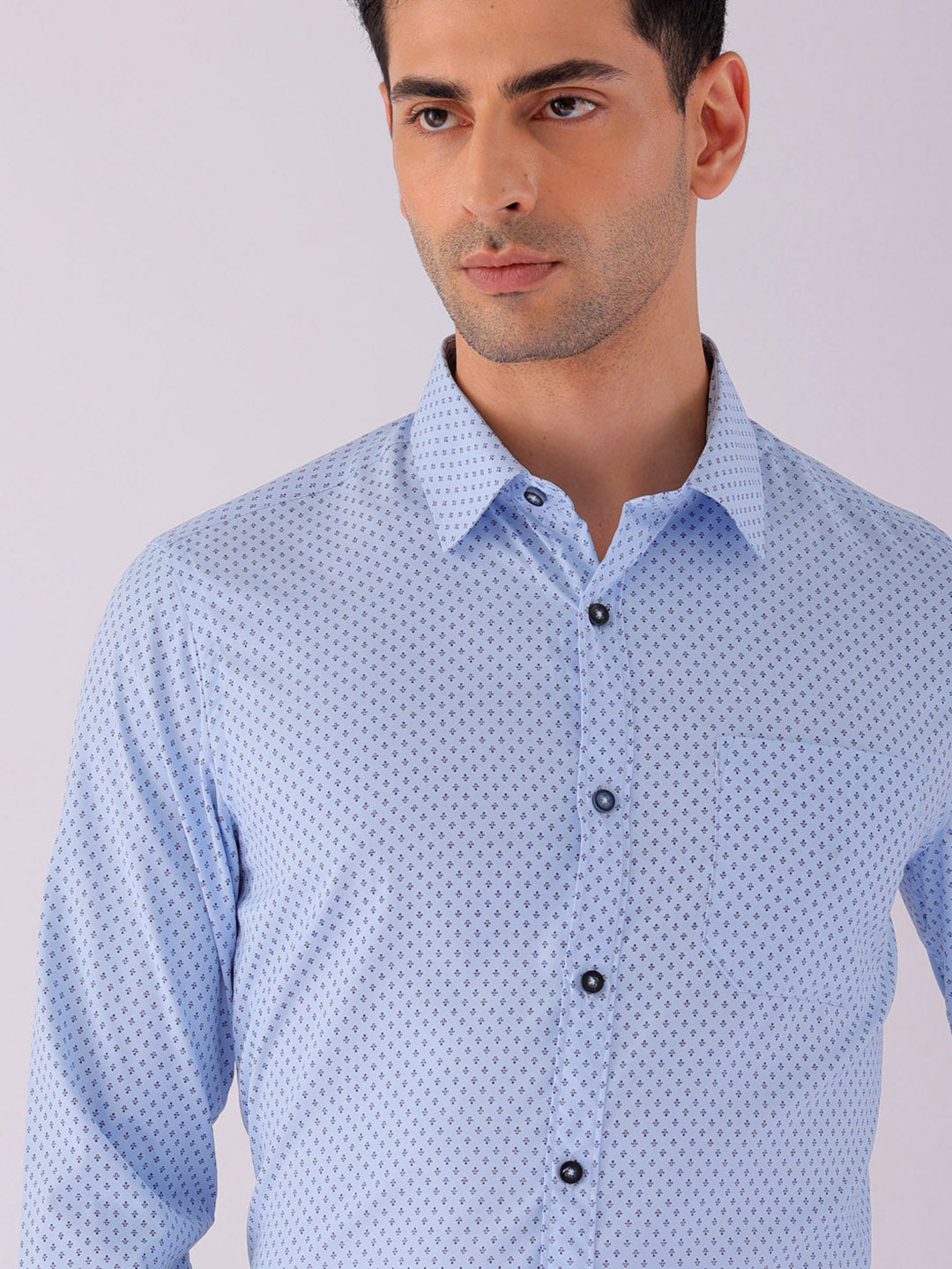 Shop Men's Ditsy Printed Slim Fit Formal Shirt Online.