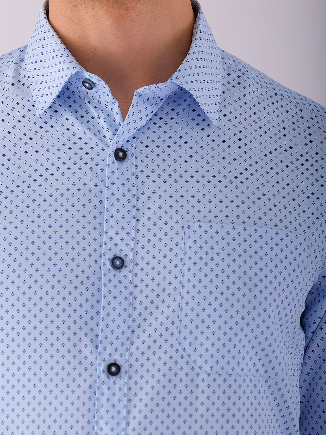 Shop Men's Ditsy Printed Slim Fit Formal Shirt Online.