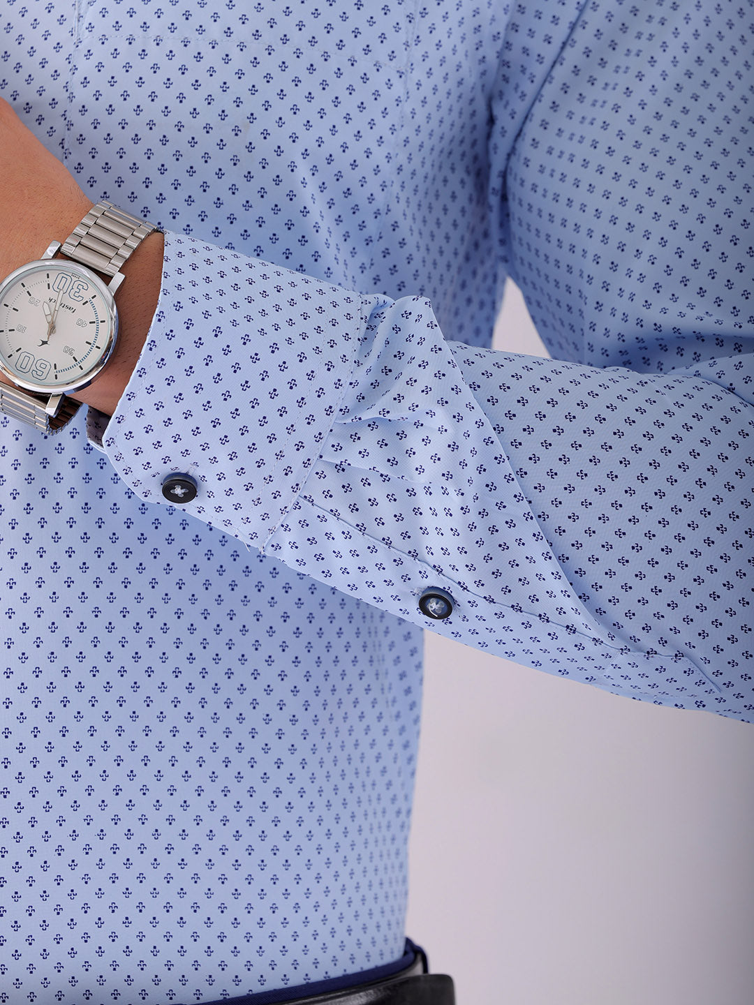 Shop Men's Ditsy Printed Slim Fit Formal Shirt Online.