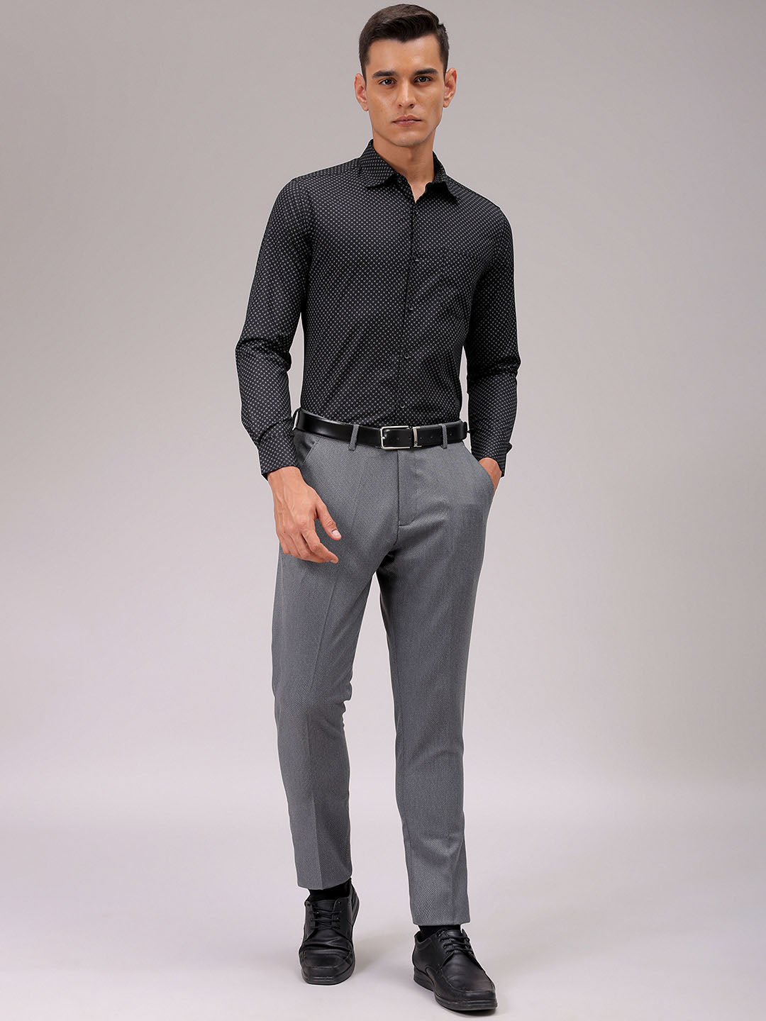 Men's Slim Fit Ditsy Formal Shirt