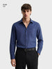 Men's Full Sleeves Slim Fit Navy Blue Shirt