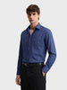 Men's Full Sleeves Slim Fit Navy Blue Shirt