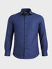 Men's Full Sleeves Slim Fit Navy Blue Shirt
