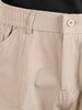 Men's Beige Slim Fit Solid Utility Cargo