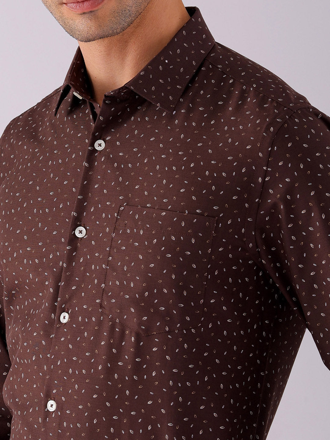 Shop Men's Ditsy Printed Slim Fit Formal Shirt Online.