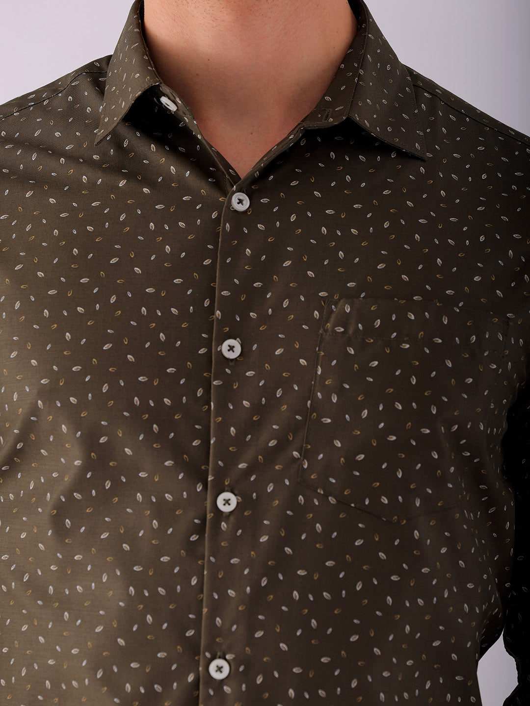 Shop Men's Ditsy Printed Slim Fit Formal Shirt Online.