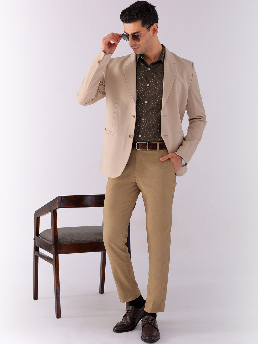 Shop Men's Ditsy Printed Slim Fit Formal Shirt Online.