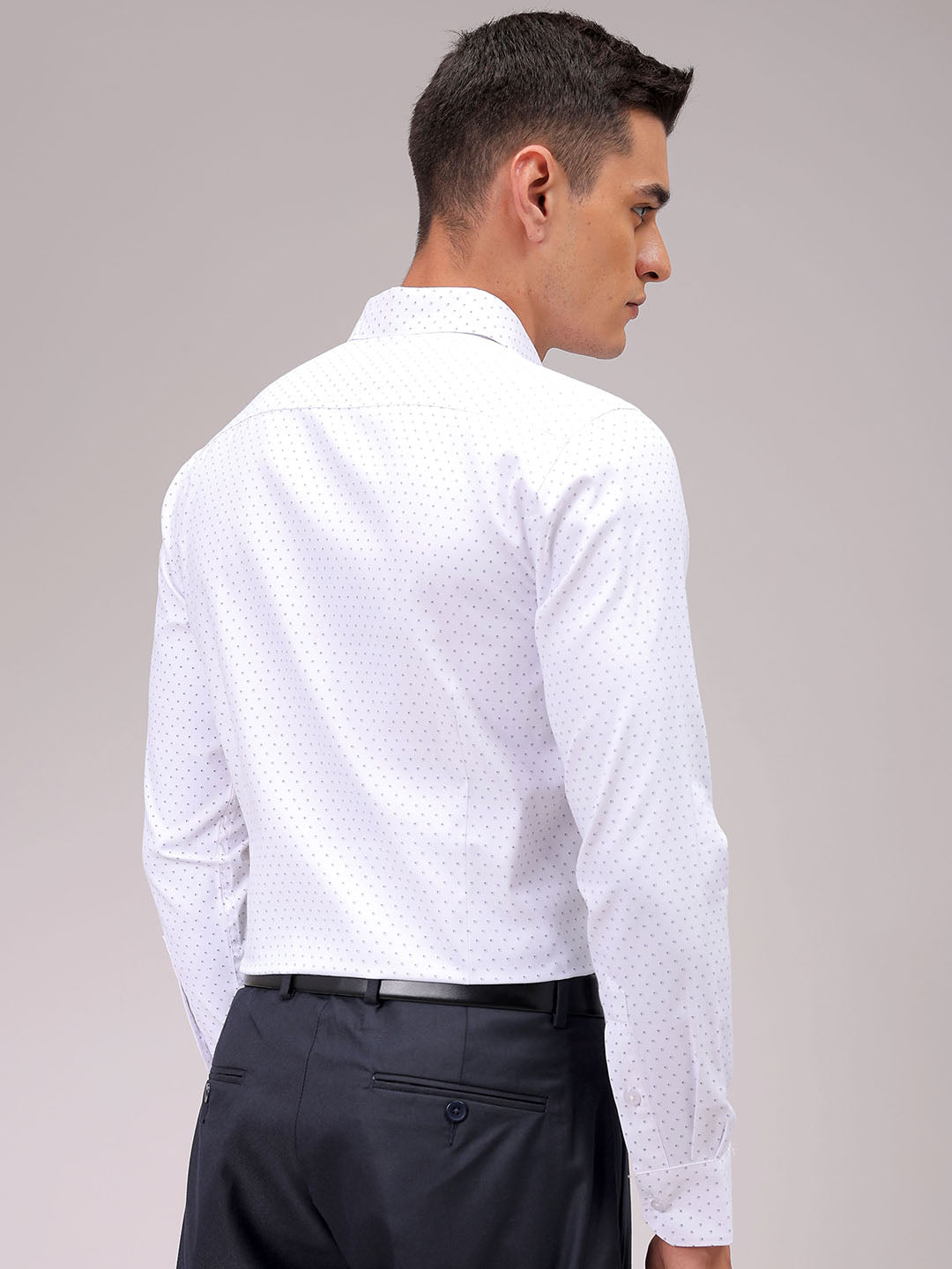 Men's Slim Fit Ditsy Formal Shirt