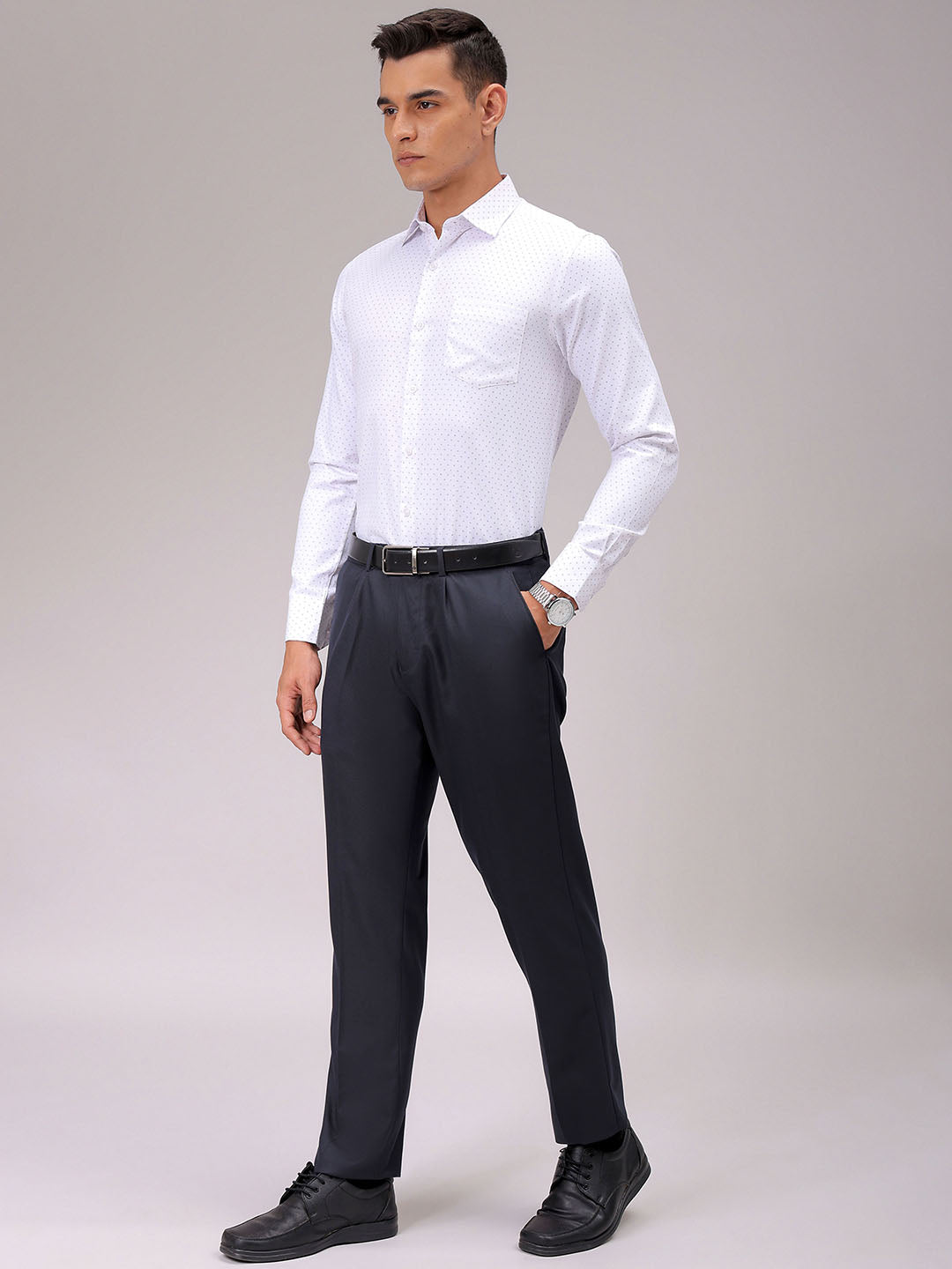 Men's Slim Fit Ditsy Formal Shirt