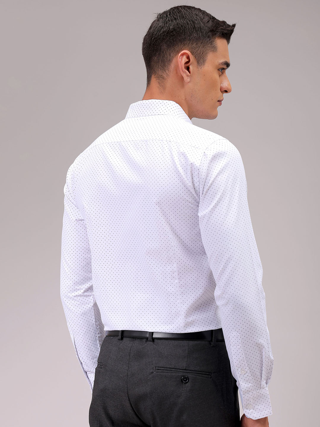 Men's Slim Fit Ditsy Formal Shirt