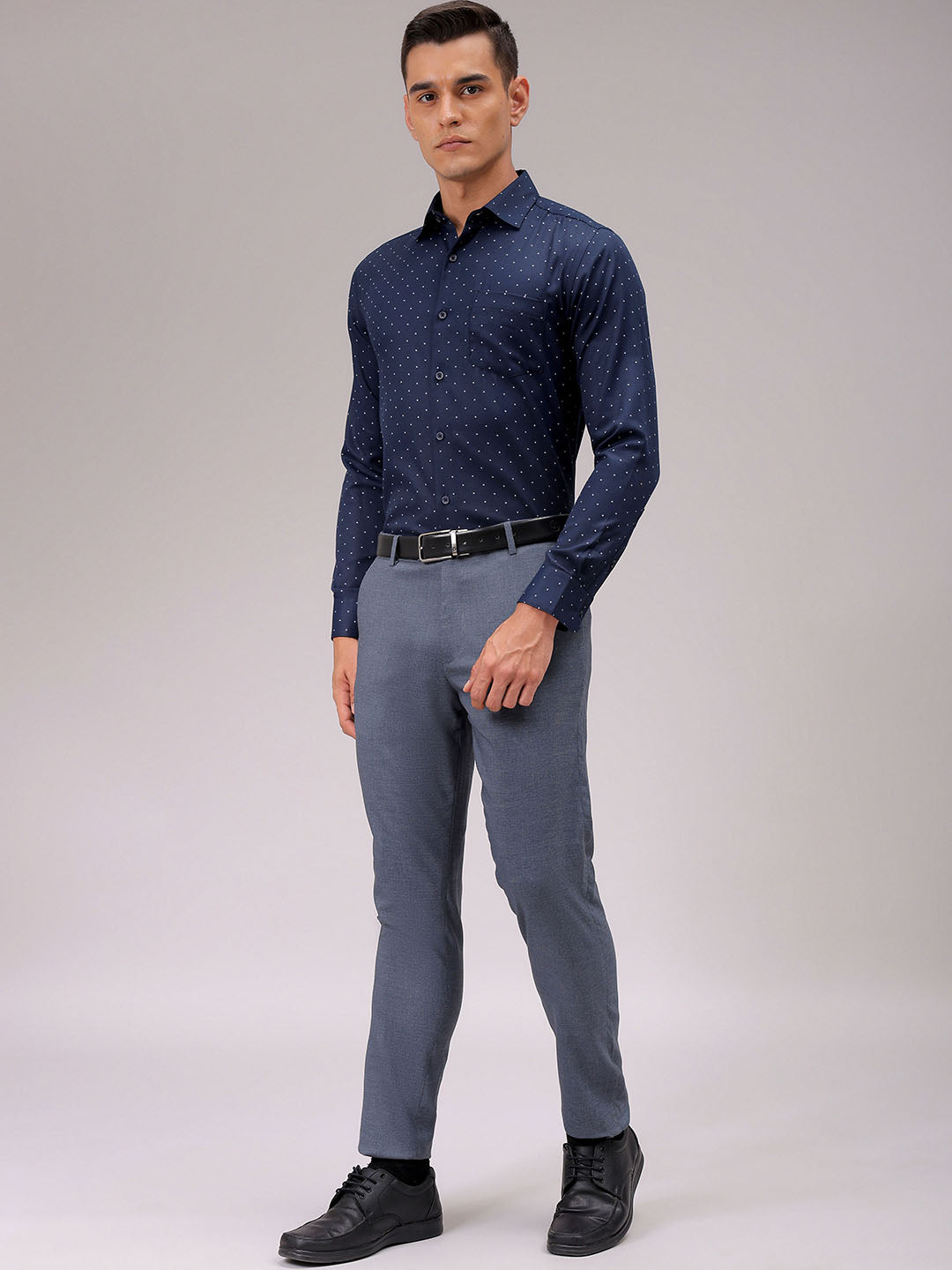 Men's Slim Fit Ditsy Formal Shirt