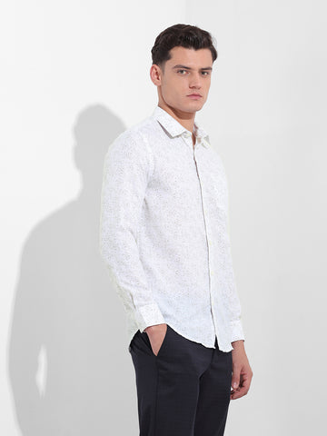Men's Beige Slim Fit Formal Shirt