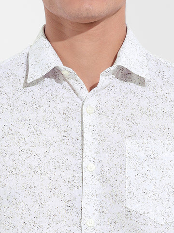 Men's Beige Slim Fit Formal Shirt