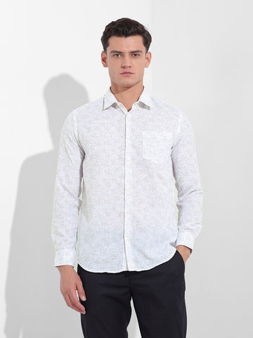 Men's Beige Slim Fit Formal Shirt