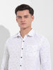 Men's Black Slim Fit Printed Formal Shirt