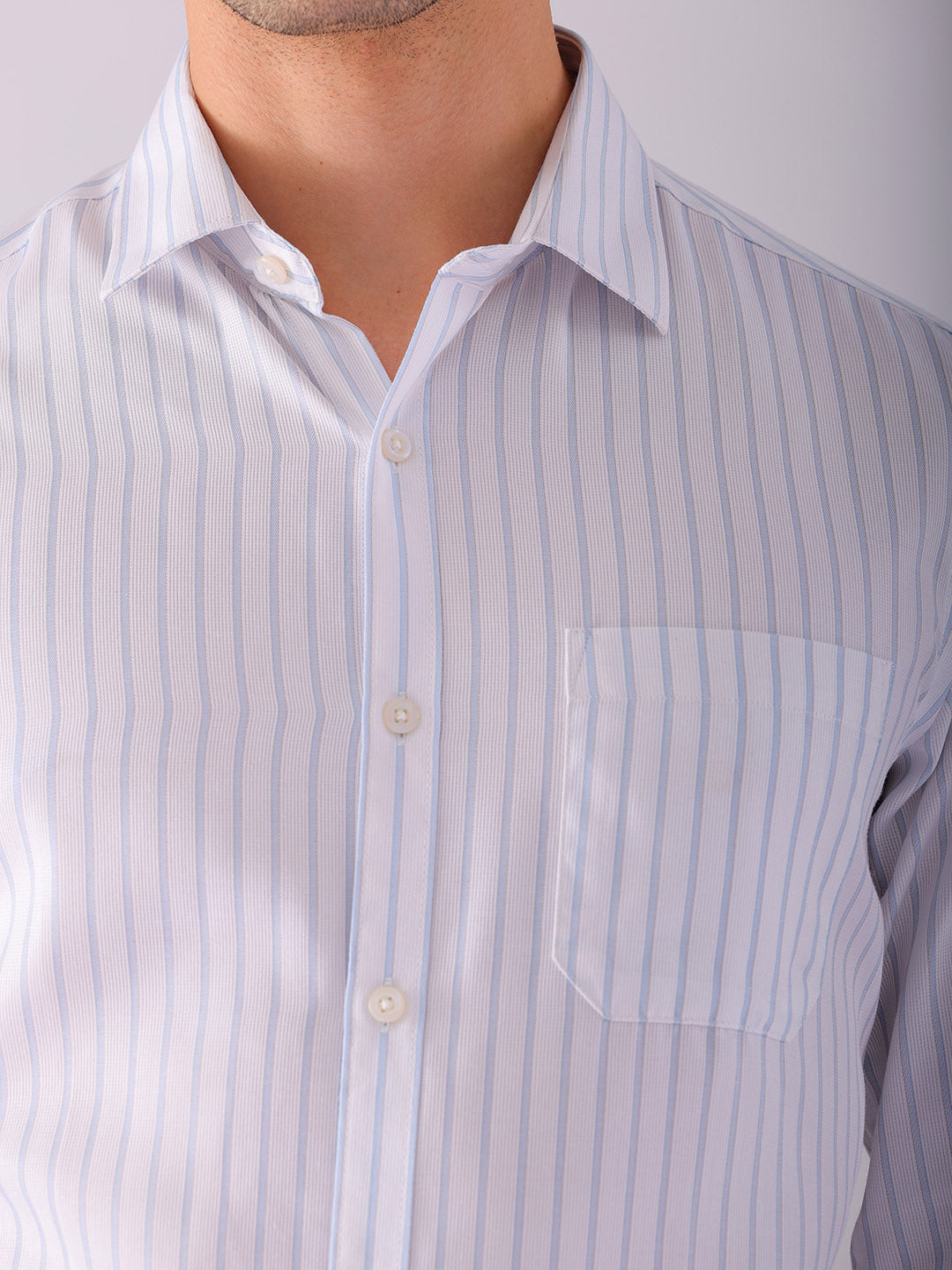 Shop Men's Striped Slim Fit Formal Shirt Online.