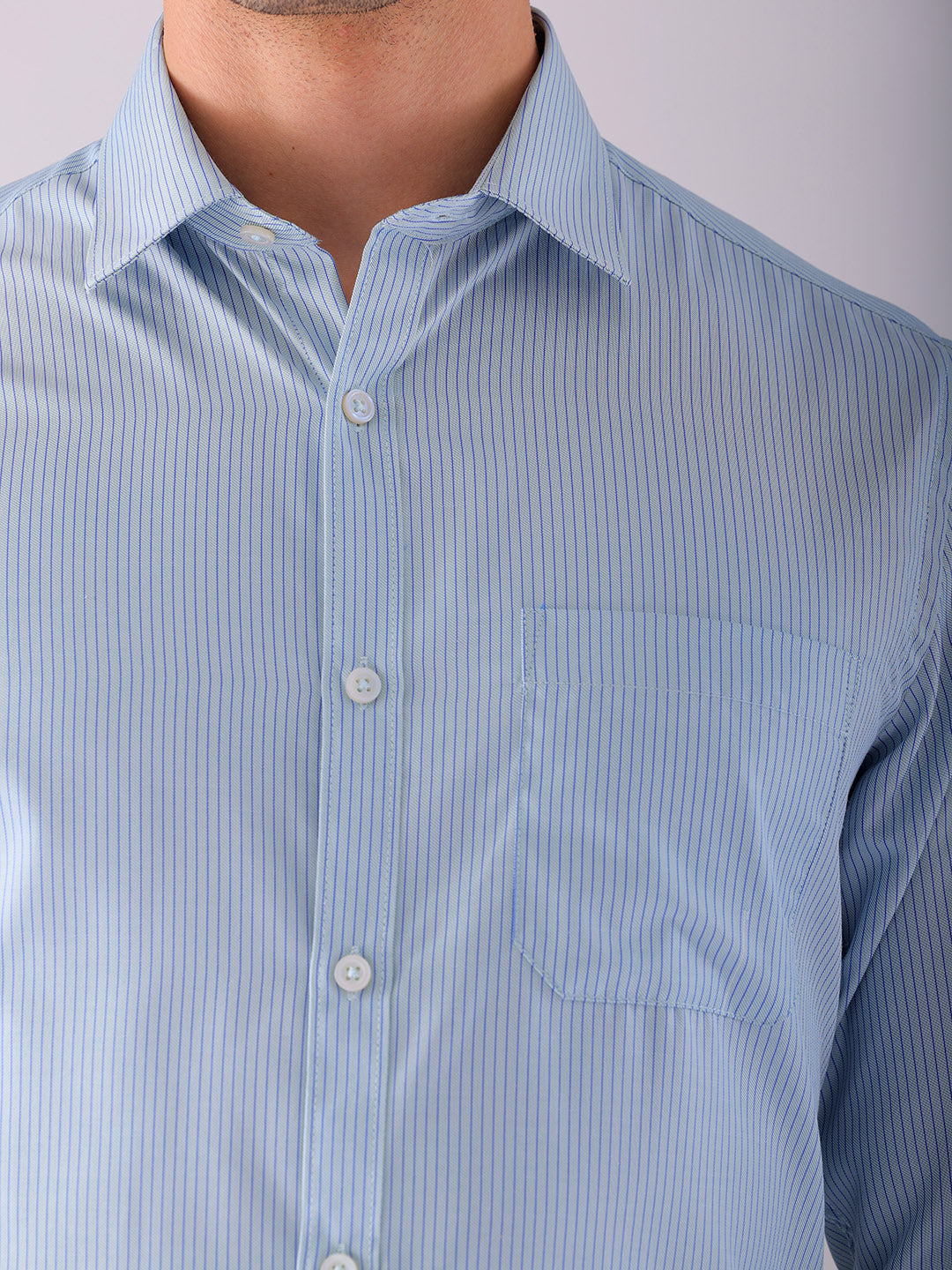 Shop Men's Striped Slim Fit Formal Shirt Online.