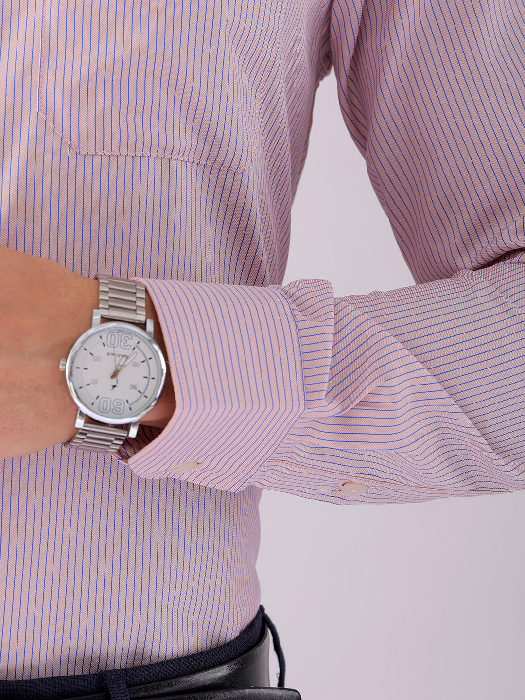 Shop Men's Striped Slim Fit Formal Shirt Online.