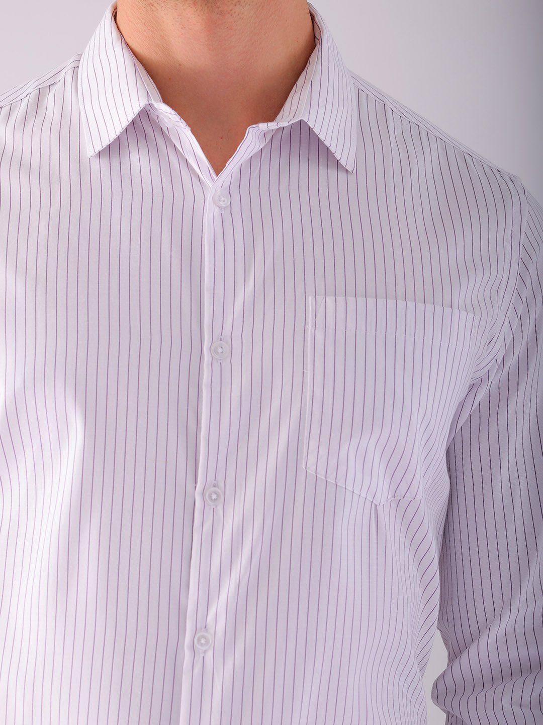 Shop Men's Striped Slim Fit Formal Shirt Online.