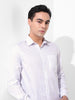 Men's White Slim Fit Striped Formal Shirt