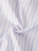 Men's White Slim Fit Striped Formal Shirt